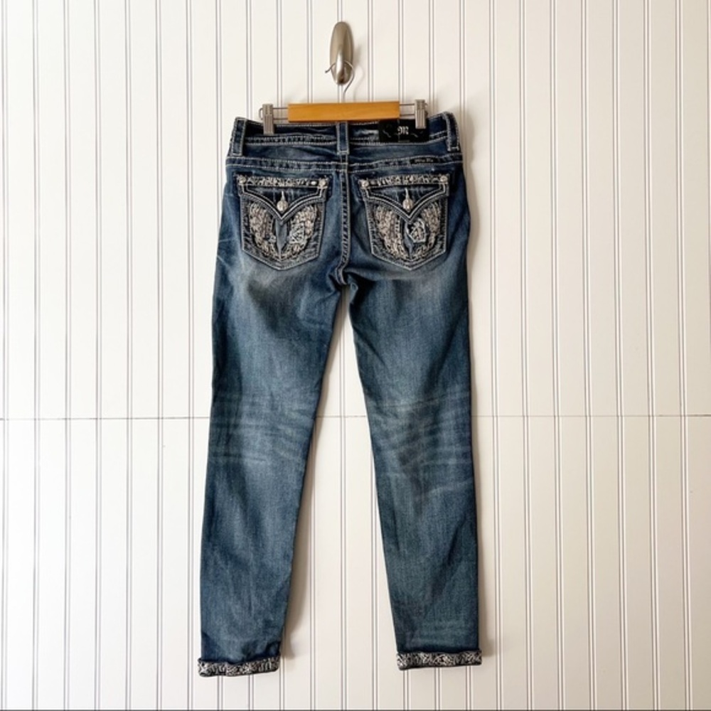 Miss Me Size 26 Ankle Skinny Angel Wing Pockets